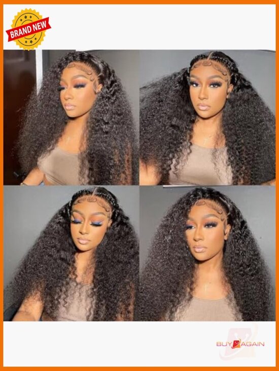 13x4 Deep Wave Lace Front Wig Human Hair 180% Density Wet and Wavy Curly Wig main image 6